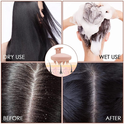 How to use hair scalp massager with and without shampoo.